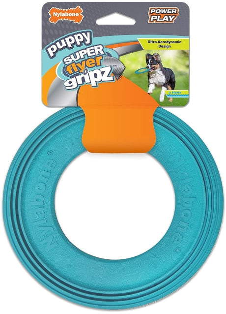 1 count Nylabone Super Flyer Gripz Disc Puppy Toy