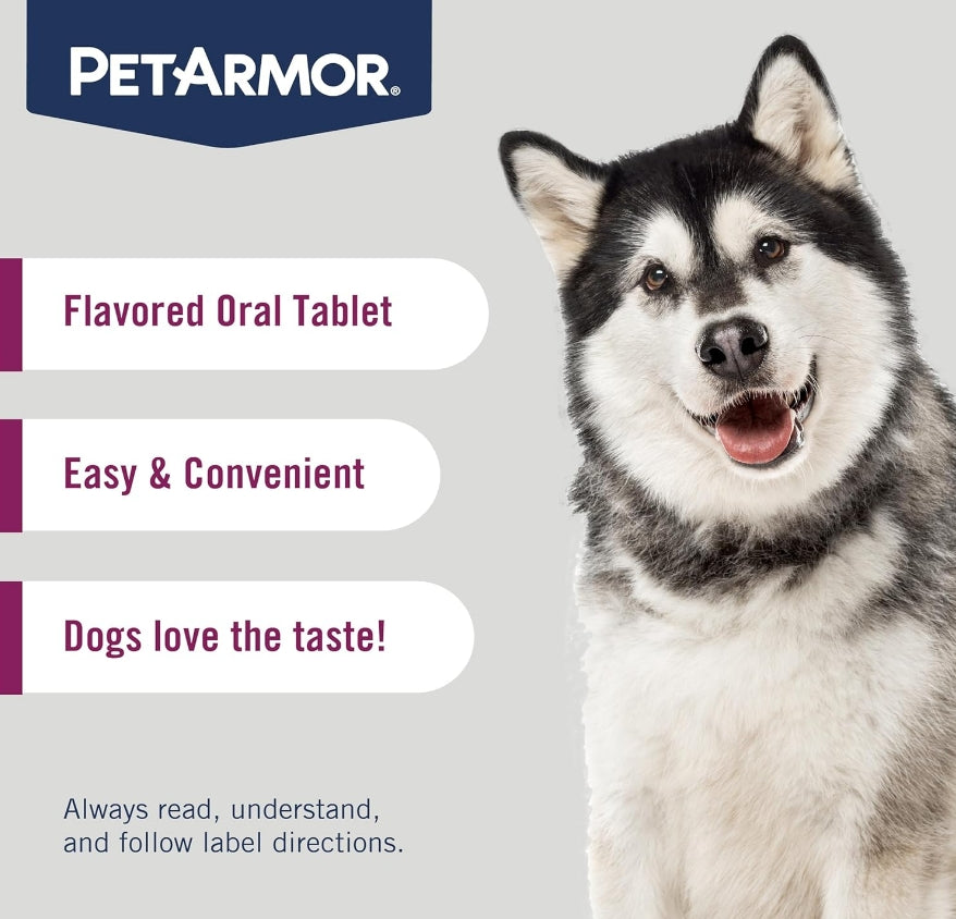 6 count (3 x 2 ct) PetArmor 7 Way De-Wormer for Medium to Large Dogs 25-200 Pounds