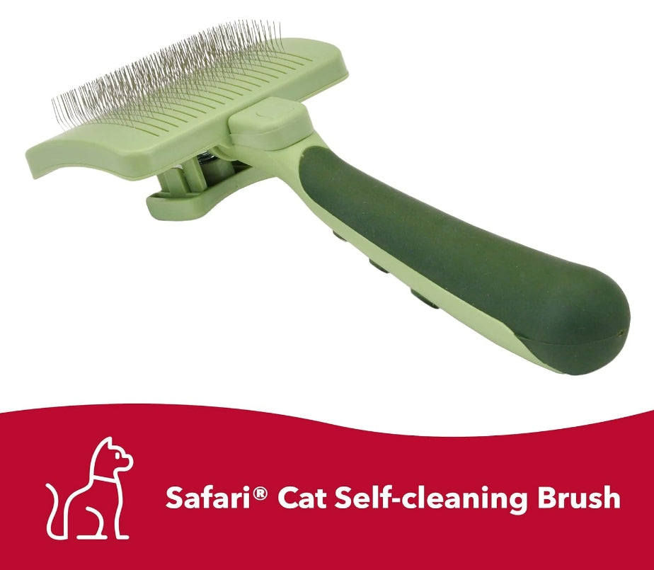 1 count Safari Self-Cleaning Slicker Brush for Cats