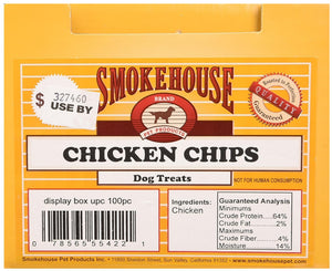 100 count Smokehouse Chicken Chips Natural Dog Treats
