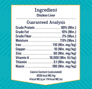 67.2 oz (4 x 16.8 oz) Stewart Freeze Dried Chicken Liver Treats