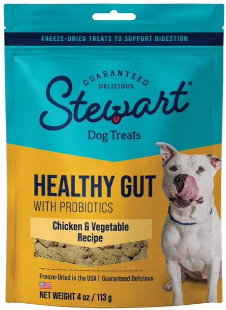 4 oz Stewart Healthy Gut Freeze Dried Chicken and Vegetable Treats with Probiotics