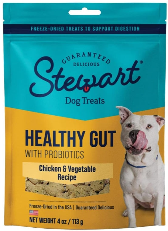 20 oz (5 x 4 oz) Stewart Healthy Gut Freeze Dried Chicken and Vegetable Treats with Probiotics