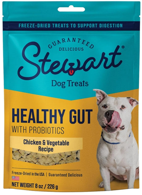 8 oz Stewart Healthy Gut Freeze Dried Chicken and Vegetable Treats with Probiotics