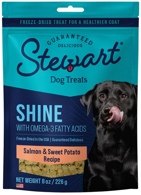 8 oz Stewart Shine Freeze Dried Salmon and Sweet Potato Treats with Omega-3 Fatty Acids