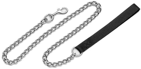 4 feet x 3.0 mm Titan Chain Lead with Nylon Handle for Dogs