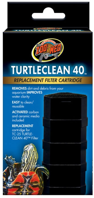 12 count (12 x 1 ct) Zoo Med TurtleClean Replacement Filter Cartridges