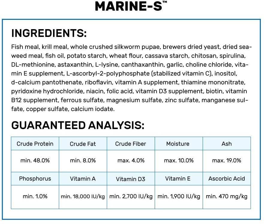 Hikari Marine S Fish Food Improves Groth and Coloration DHA and EPA Rich for Smaller Marine Fish - PetMountain.com