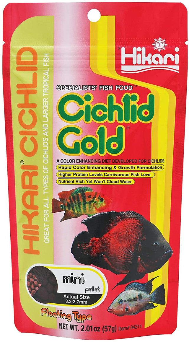 Hikari Cichlid Gold Floating Mini Pellet Food - PetMountain.com