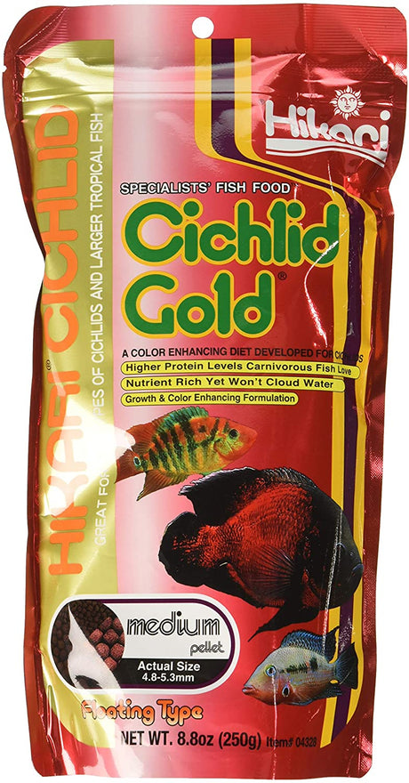 Hikari Cichlid Gold Floating Medium Pellet Food - PetMountain.com