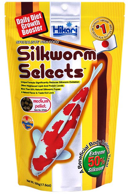 Hikari Silkworm Selects Floating Medium Pellet Koi Food - PetMountain.com