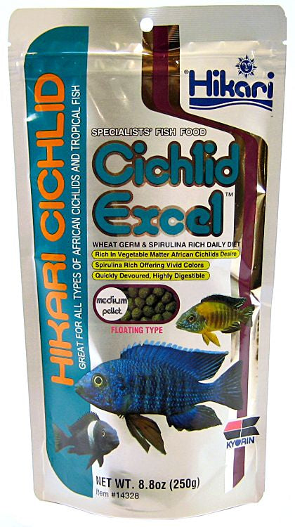 Hikari Cichlid Excel Floating Medium Pellet Food - PetMountain.com