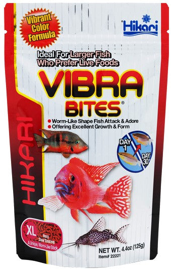 4.4 oz Hikari Vibra Bites Extra Large Tropical Fish Food