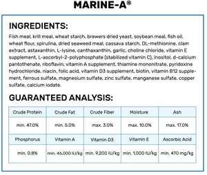 Hikari Marine A Fish Food Spirulina Rich Formula Color Enhancing Daily Diet for Larger Marine Fish - PetMountain.com