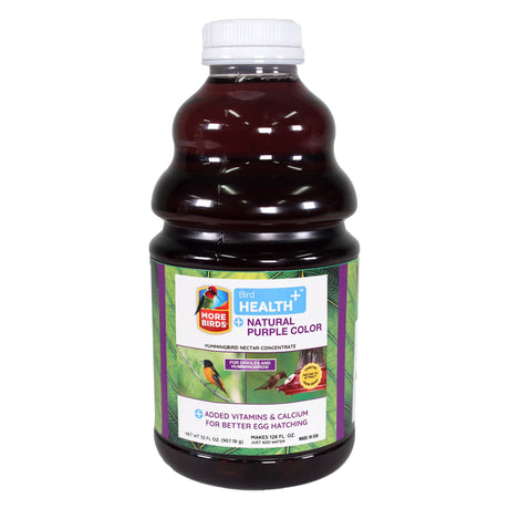 96 oz (3 x 32 oz) More Birds Health Plus Natural Purple Oriole and Hummingbird Nectar Concentrate
