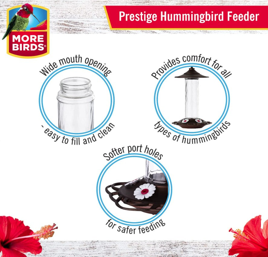 More Birds Bird Health Plus Prestige Hummingbird Feeder - PetMountain.com