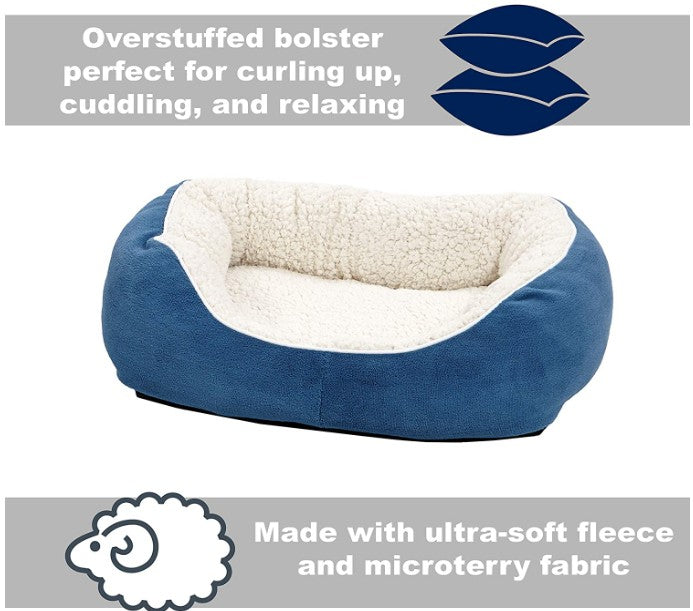 MidWest Quiet Time Boutique Cuddle Bed for Dogs Blue - PetMountain.com