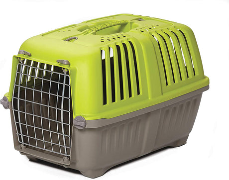 Small - 1 count MidWest Spree Pet Carrier Green Plastic Dog Carrier