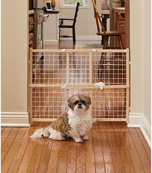 MidWest Wire Mesh Wood Pressure Mount Pet Safety Gate - PetMountain.com