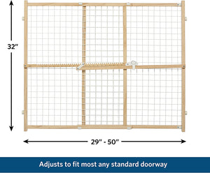 MidWest Wire Mesh Wood Pressure Mount Pet Safety Gate - PetMountain.com