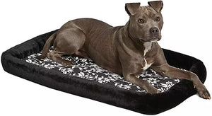 MidWest Quiet Time Bolster Bed Floral for Dogs - PetMountain.com