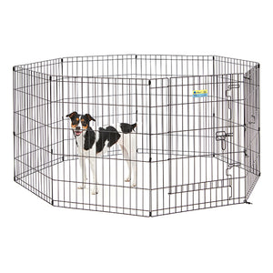 MidWest Contour Wire Exercise Pen with Door for Dogs and Pets - PetMountain.com