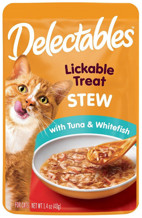 Hartz Delectables Stew Lickable Treat for Cats Tuna and Whitefish - PetMountain.com