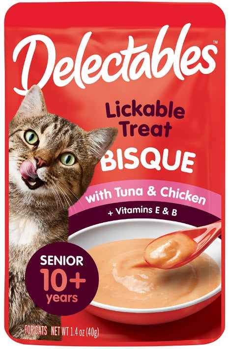 Hartz Delectables Bisque Senior Lickable Treat for Cats Tuna and Chicken - PetMountain.com