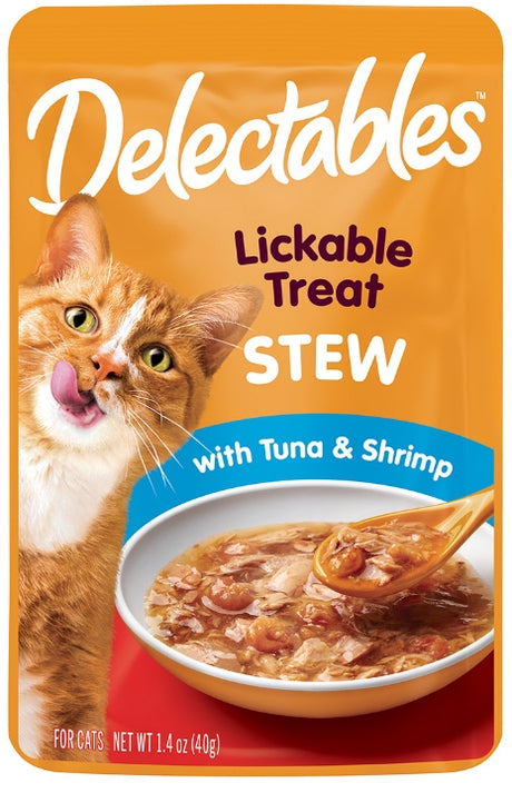 1.4 oz Hartz Delectables Stew Lickable Treat for Cats Tuna and Shrimp