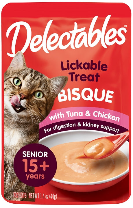 Hartz Delectables Bisque Senior Cat Treats Tuna and Chicken - PetMountain.com