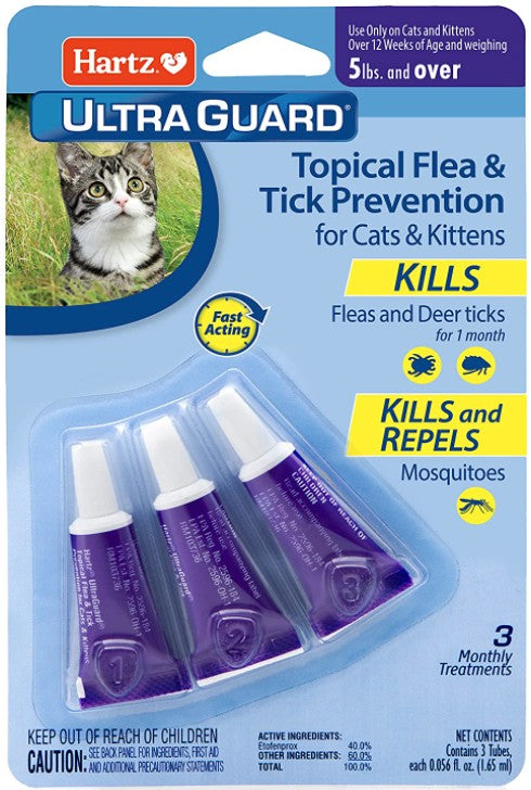 Hartz UltraGuard Topical Flea and Tick Prevention for Cats - PetMountain.com