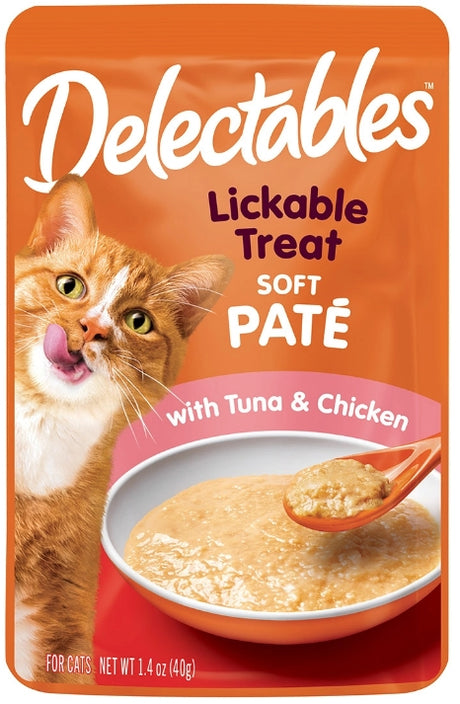 1.4 oz Hartz Soft Pate Lickable Treat for Cats Tuna and Chicken