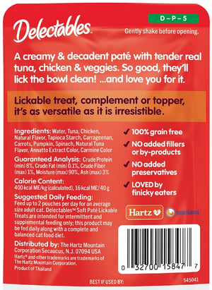 1.4 oz Hartz Soft Pate Lickable Treat for Cats Tuna Chicken and Veggies