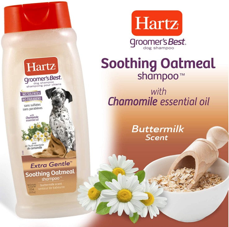 54 oz (3 x 18 oz) Hartz Groomer's Best Soothing Oatmeal Shampoo for Dogs