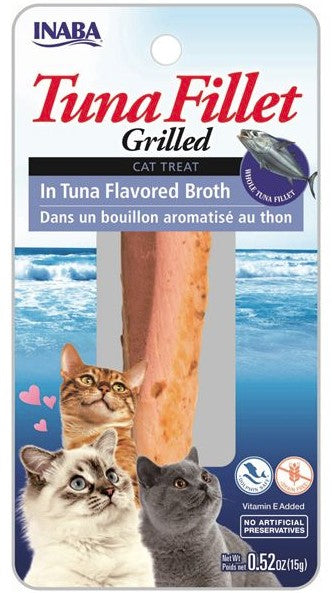 6.25 oz (12 x 0.52 oz) Inaba Tuna Fillet Grilled Cat Treat in Tuna Flavored Broth