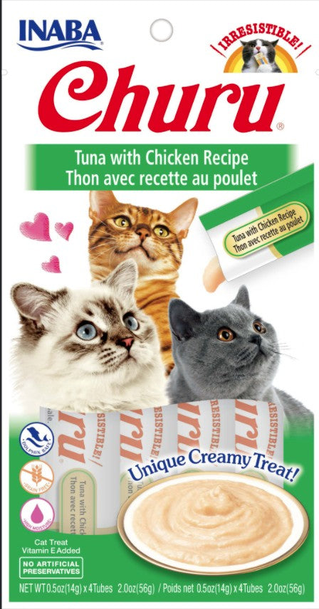 Inaba Churu Tuna with Chicken Recipe Creamy Cat Treat - PetMountain.com