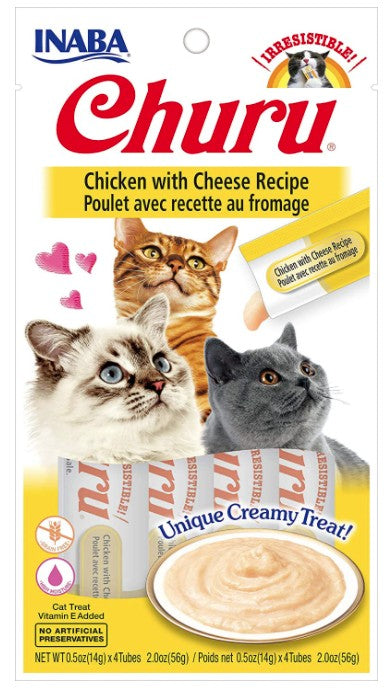 Inaba Churu Chicken with Cheese Recipe Creamy Cat Treat - PetMountain.com