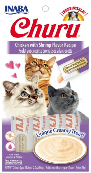 Inaba Churu Chicken with Shrimp Flavor Recipe Creamy Cat Treat - PetMountain.com