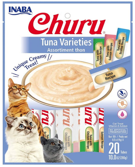 80 count (4 x 20 ct) Inaba Churu Tuna Varieties Creamy Cat Treat