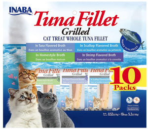 40 count (4 x 10 ct) Inaba Tuna Fillet Cat Treat Whole Tuna Fillet Variety Pack