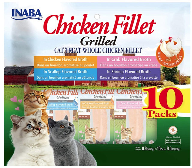 Inaba Chicken Fillet Cat Treat Whole Chicken Fillet Variety Pack - PetMountain.com