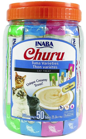 50 count Inaba Churu Tuna Varieties Creamy Cat Treat
