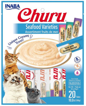 Inaba Churu Seafood Varieties Creamy Cat Treat - PetMountain.com