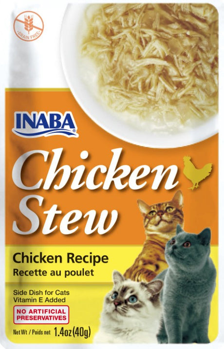 16.8 oz (12 x 1.4 oz) Inaba Chicken Stew Chicken Recipe Side Dish for Cats