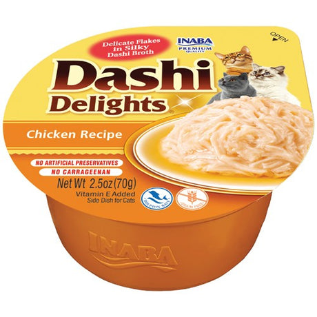 2.5 oz Inaba Dashi Delights Chicken Flavored Bits in Broth Cat Food Topping