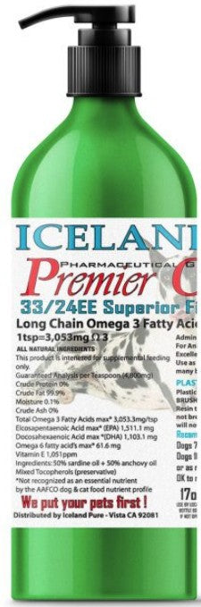 17 oz Iceland Pure Health Enhancing Omega Oil For Large Dogs