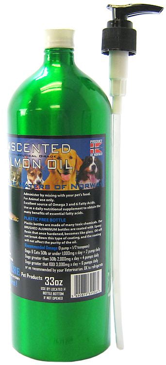 33 oz Iceland Pure Salmon Oil Nutritional Supplement for Dogs