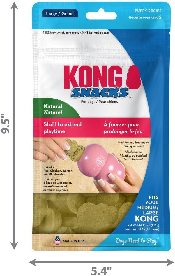 11 oz KONG Snacks for Dogs Puppy Recipe Large
