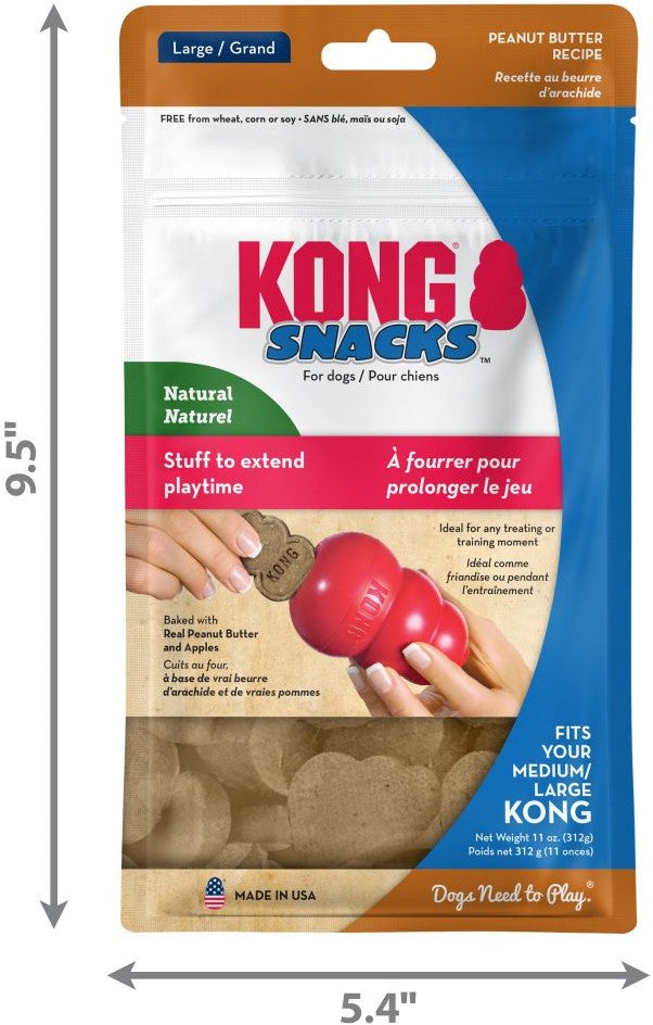 88 oz (8 x 11 oz) KONG Snacks for Dogs Peanut Butter Recipe Large