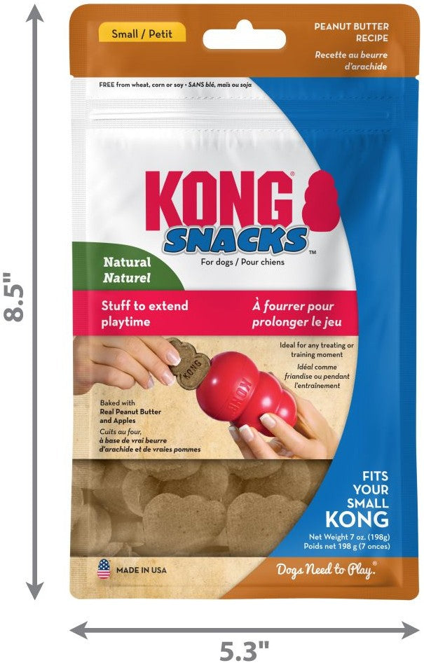 56 oz (8 x 7 oz) KONG Snacks for Dogs Peanut Butter Recipe Small